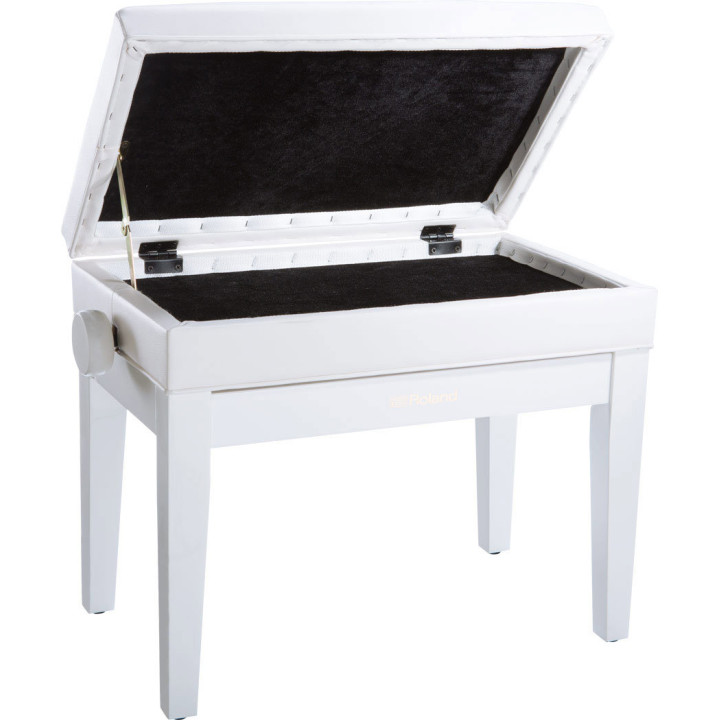 ROLAND RPB-400WH banquette piano satin white vinyl seat
