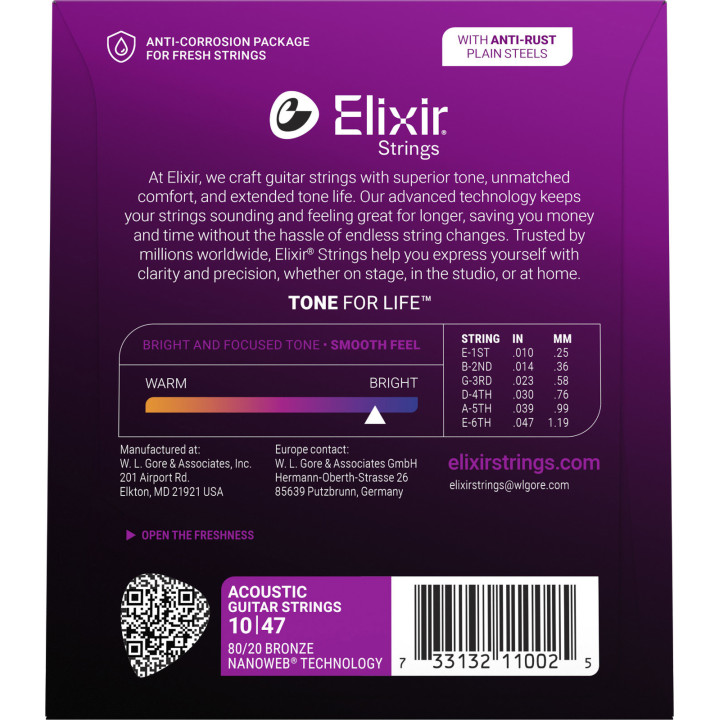 ELIXIR 11002 acoustique nanoweb xl 10-47